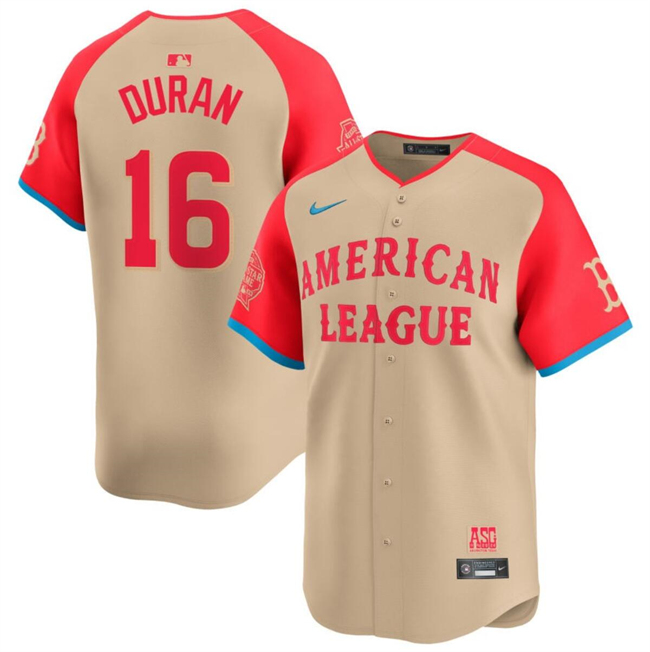 Youth American League #16 Jarren Duran Cream 2024 All-Star Limited Stitched Jersey